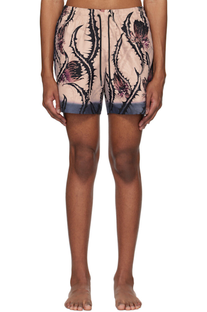 

Розовые принтованные шорты для плавания Dries Van Noten