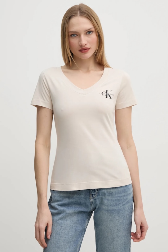 

Хлопковая футболка 2 шт Calvin Klein Jeans, черный
