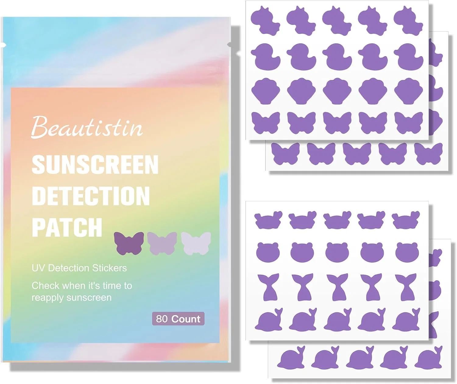 UV-детектор для солнцезащитного крема Beautistin 80 шт