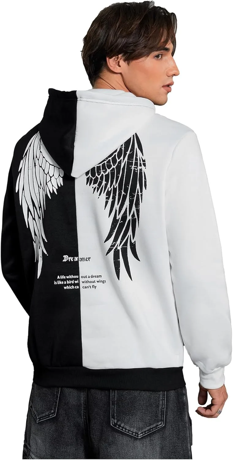 

Мужская худи Shenhe с цветными блоками и графикой на рукавах