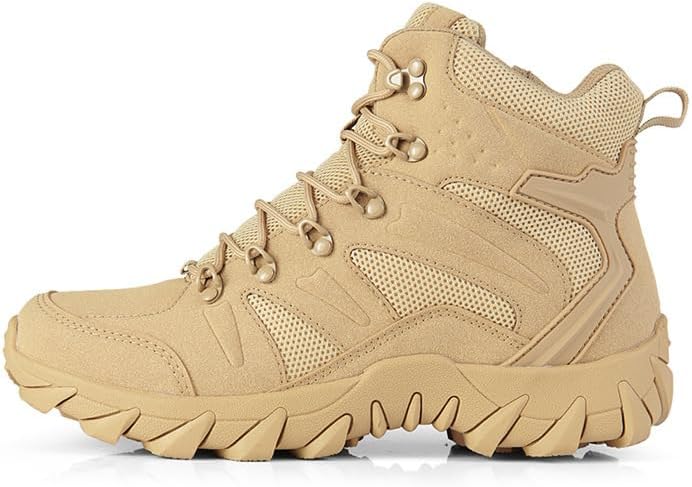 

Мужские ковбойские сапоги - западный стиль, с высотой до щиколотки, Мото-сапоги с заостренным носком для езды на мотоцикле и торжественных случаев Hhhchpm, Sand Color