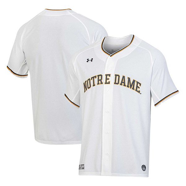 

Мужская белая бейсбольная майка notre dame fighting irish replica Under Armour