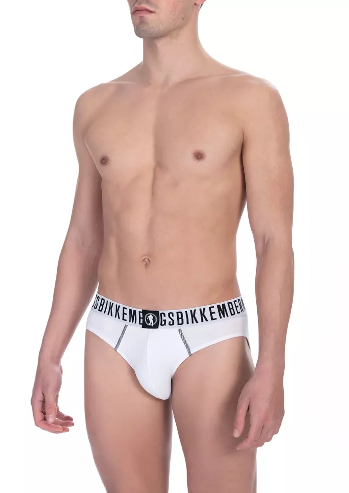 

Трусы мужские из белого хлопка Bikkembergs