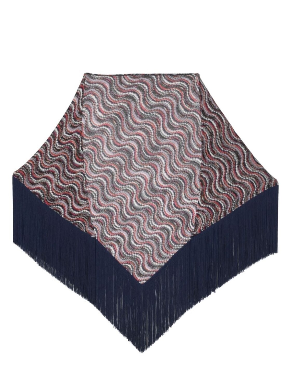 

Missoni шаль с узором и бахромой, синий