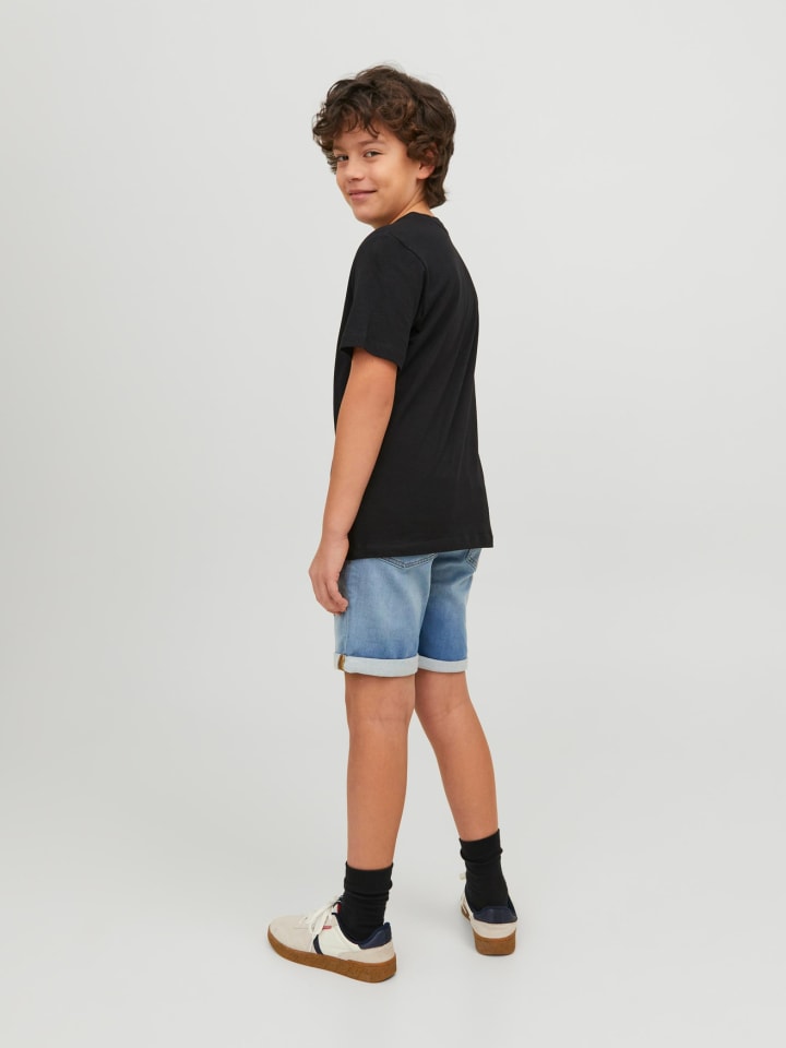 Джинсовые шорты длиной до колена JJIRICK синего цвета Jack & Jones — фото 3