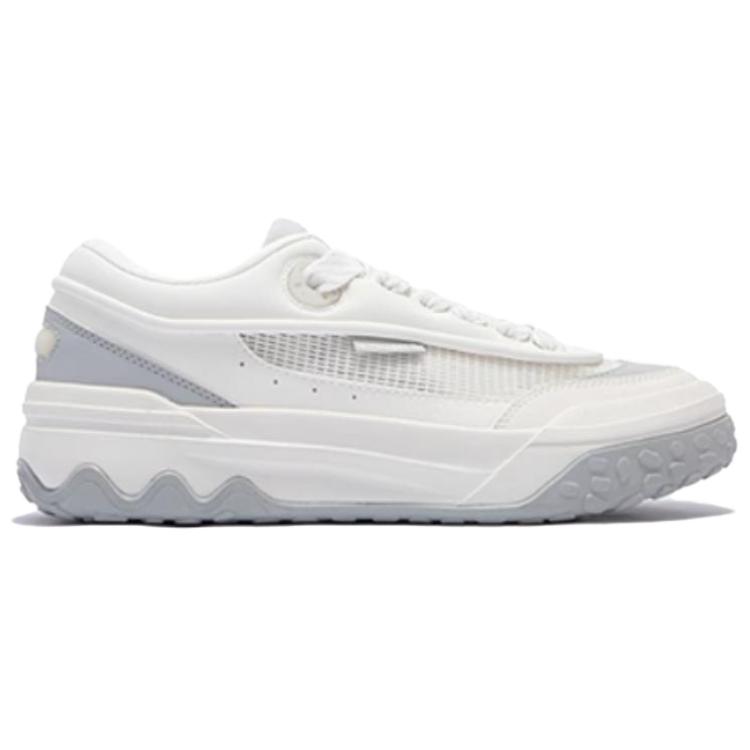 Мужские белые низкие скейтерские кроссовки Slip Resistant Abrasion Resistant 361°, feather белый photon серый — фото 3