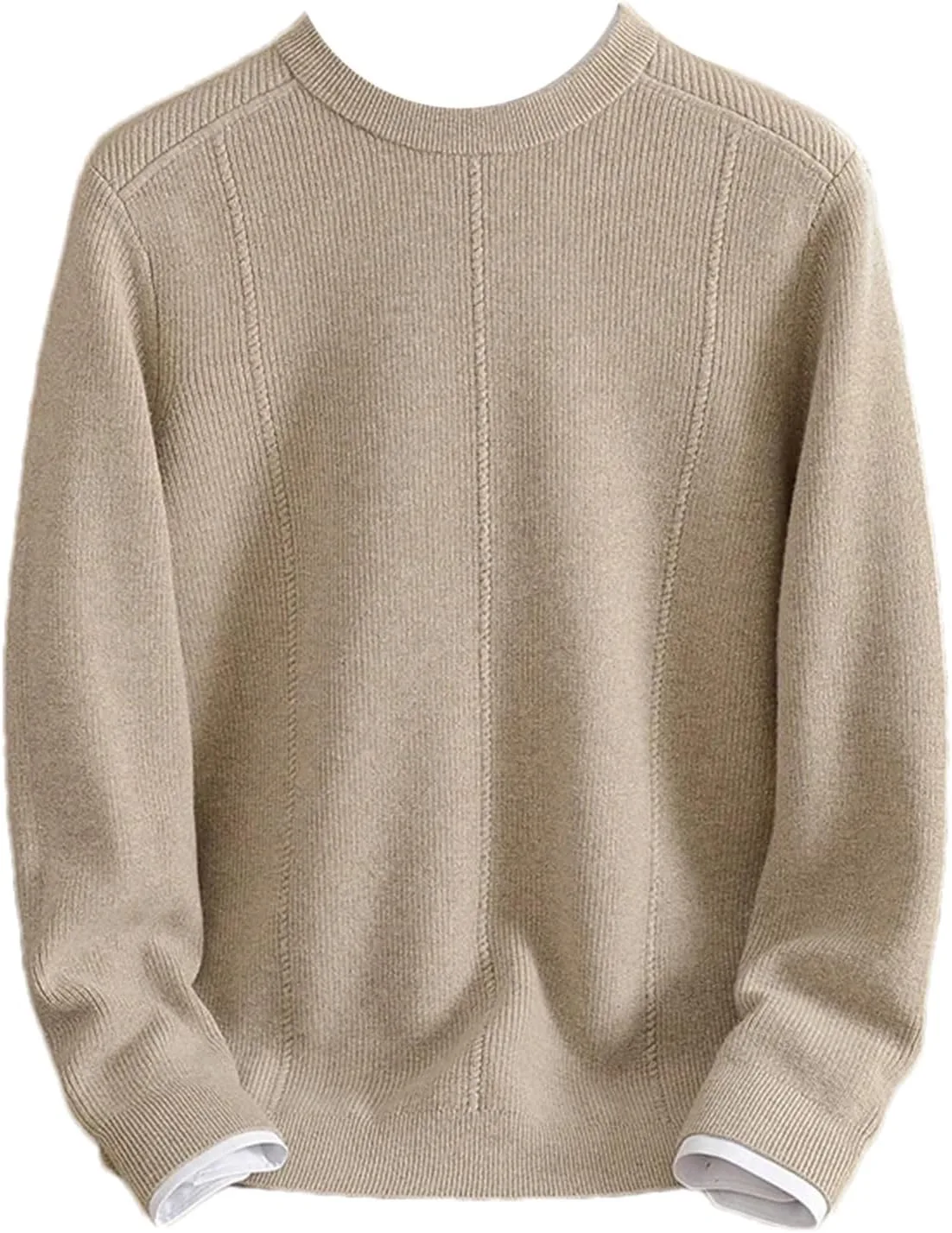 

Свитер Kelsiop Winter Round Neck 100% Cashmere, кабельная вязка, утепленный