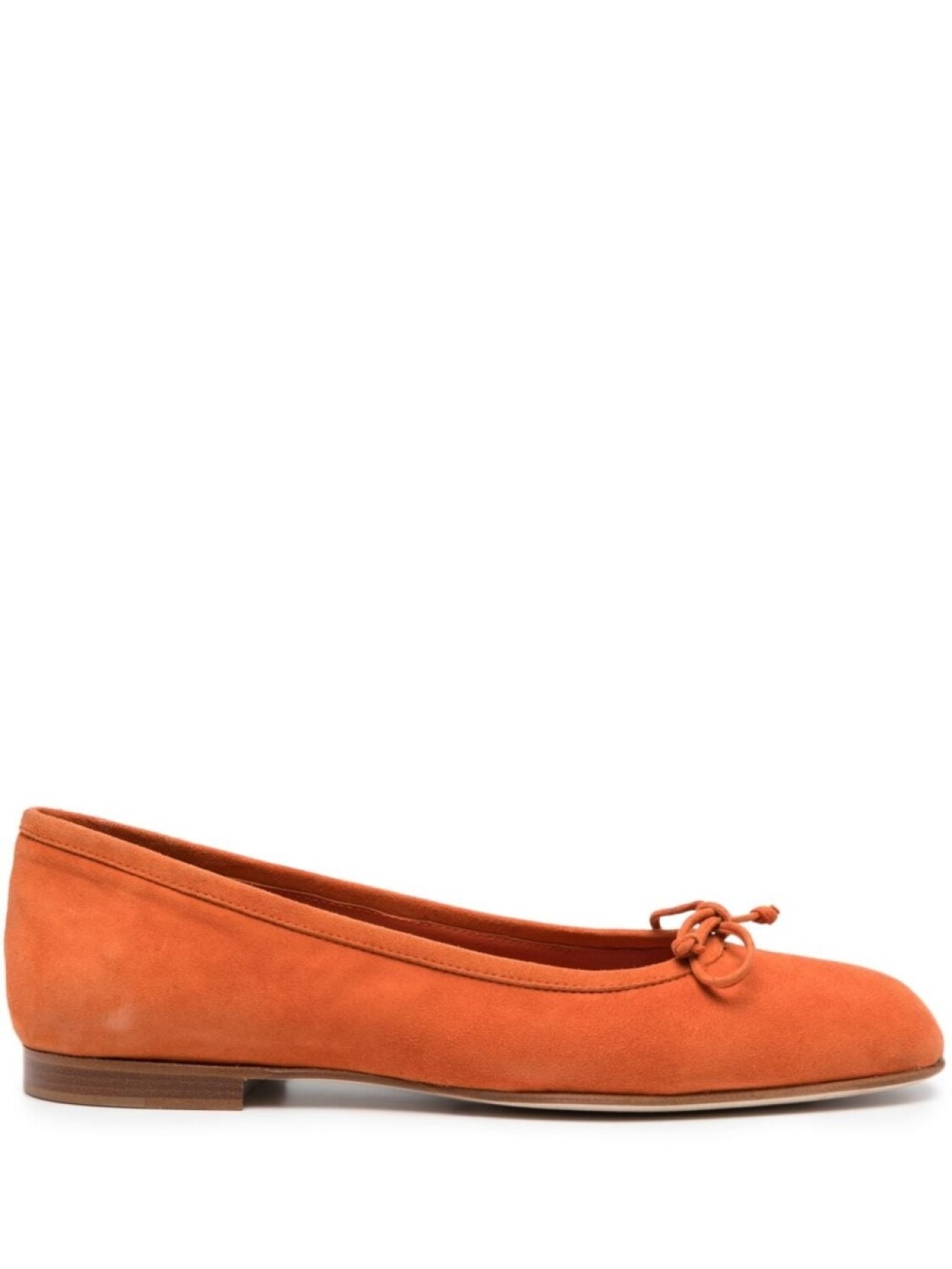 

Manolo Blahnik Veralli flat suede ballerinas, оранжевый