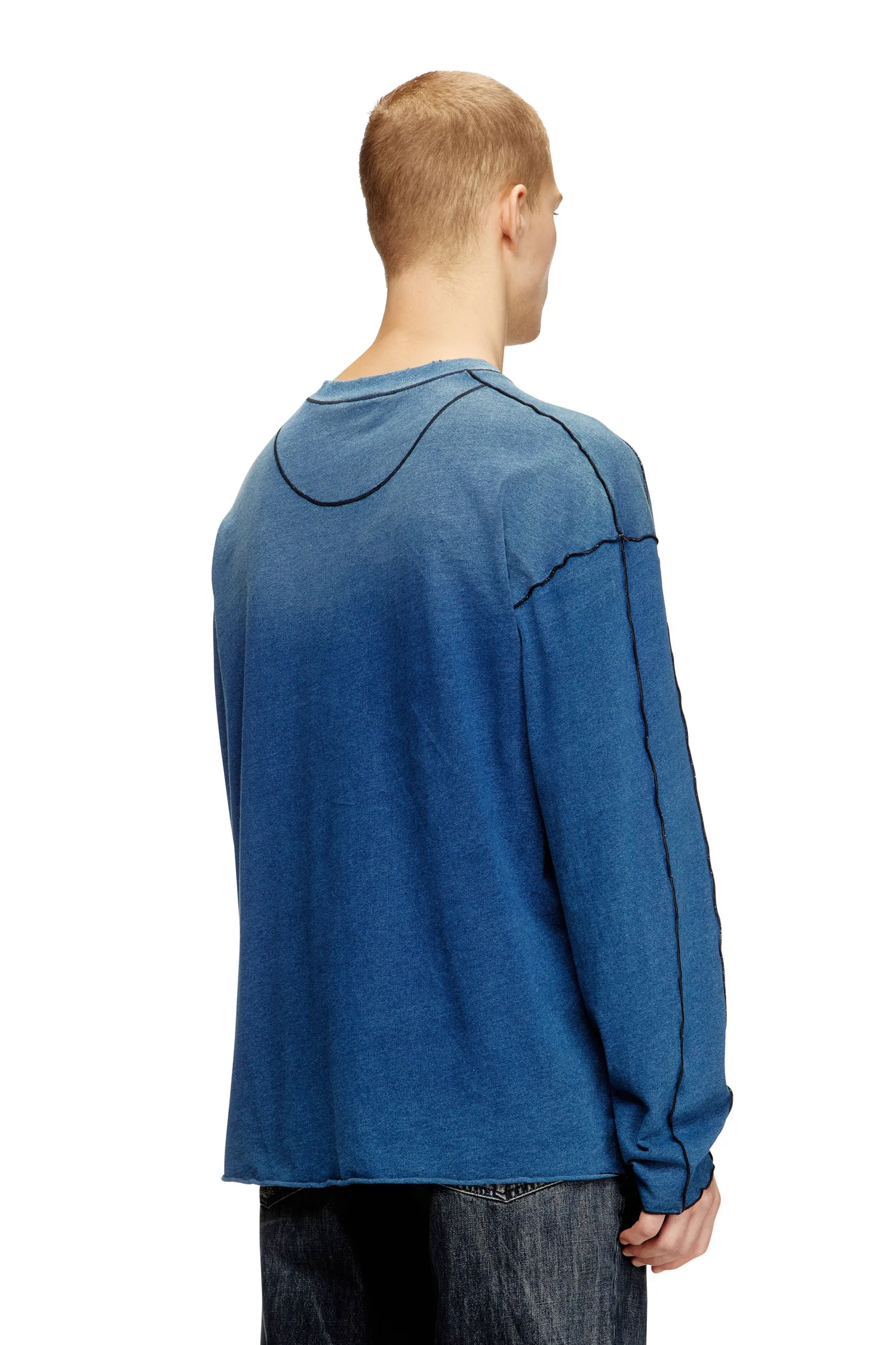 Мужская футболка с длинным рукавом T-CRAOXT-LS Diesel, Blue and other shades — фото 3
