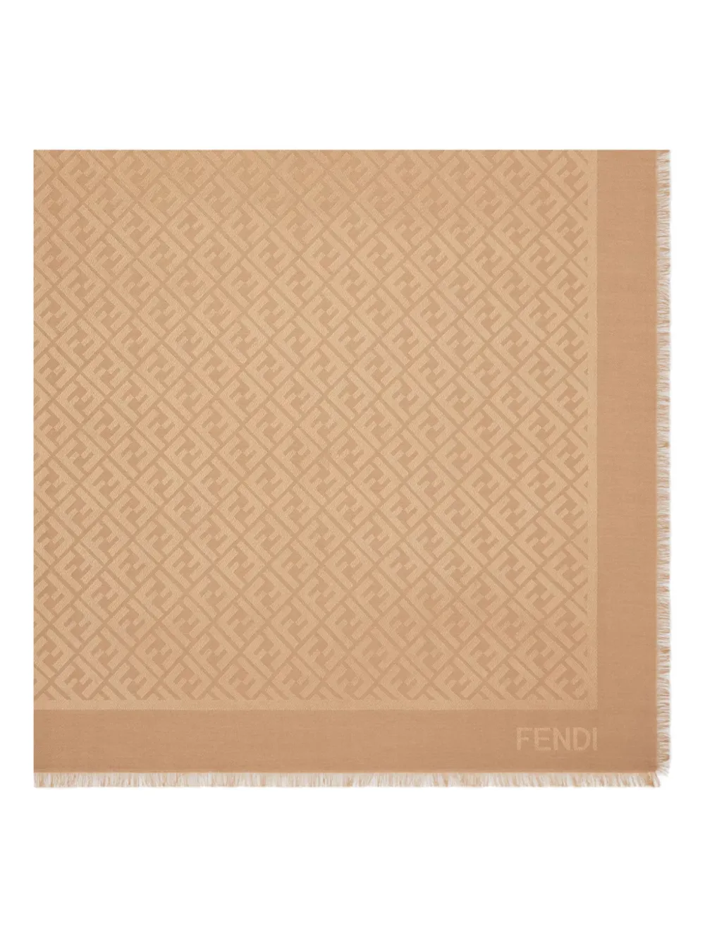 

Шаль с логотипом FF FENDI, коричневый