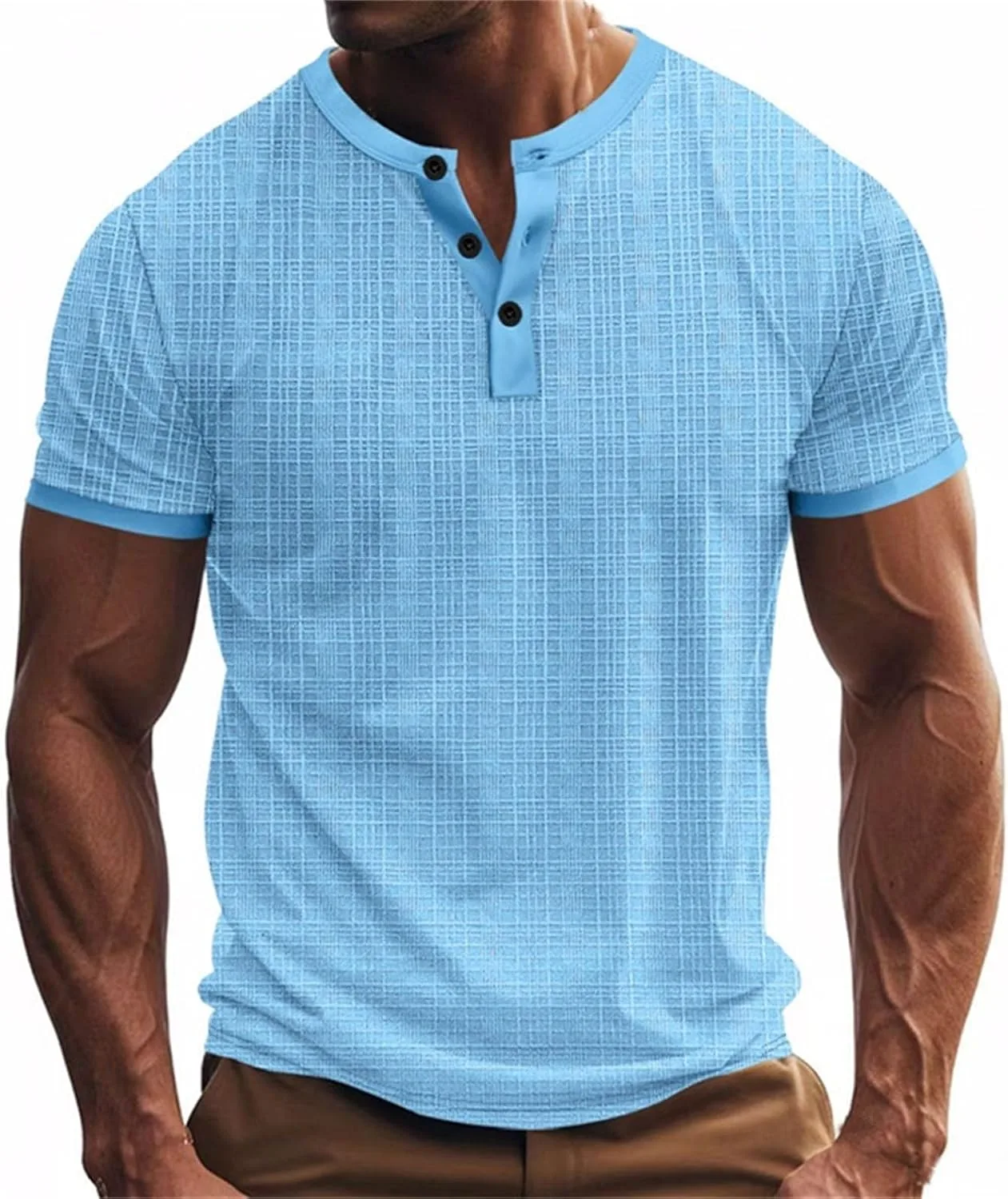 

Мужская футболка V-neck longline henley slim fit для тренировок