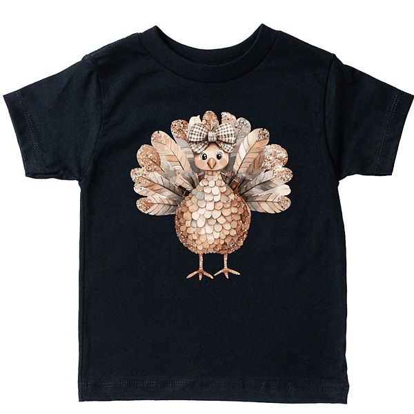 

Футболка с принтом Sparkle Turkey для малышей The Juniper Shop, Black