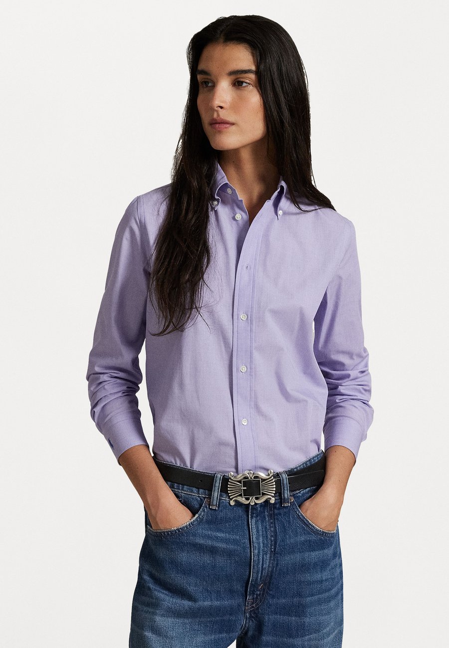 Блуза Polo Ralph Lauren STRETCH SLIM FIT COTTON SHIRT, Medium Purple/Purple — фото 4
