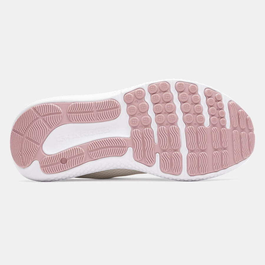 Женские кроссовки Under Armour Ua Charged Surge 4, белые и розовые — фото 2