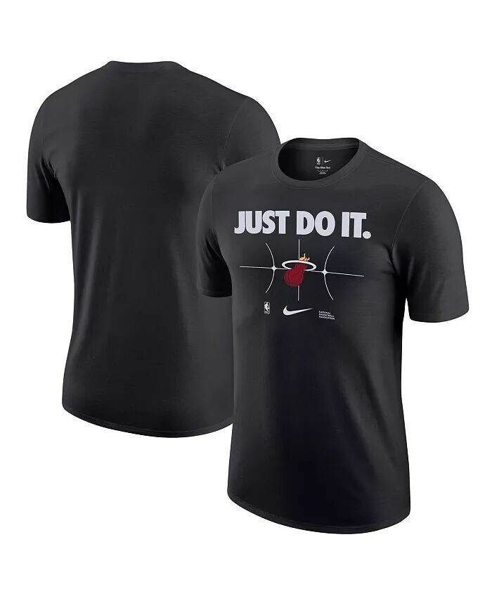 

Мужская черная футболка Miami Heat Just Do It Nike
