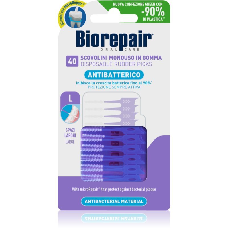 

Зубочистки Biorepair Rubber Picks Large Dental Picks Purple 40 шт.