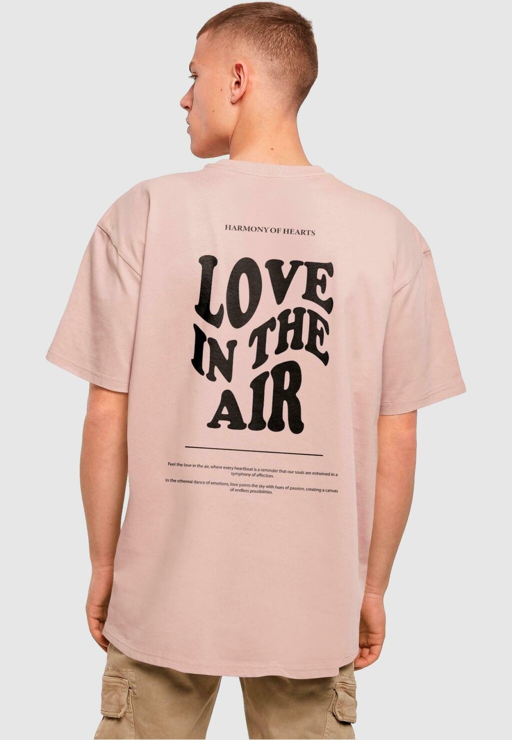 

Футболка с принтом Love In The Air Heavy Oversize Merchcode, цвет duskrose