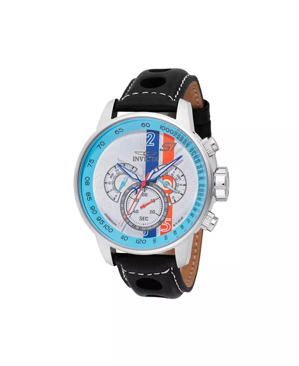 

Мужские кварцевые часы-хронограф 48615 s1 rally светло-голубого, красного и белого цветов с синим циферблатом Invicta, white