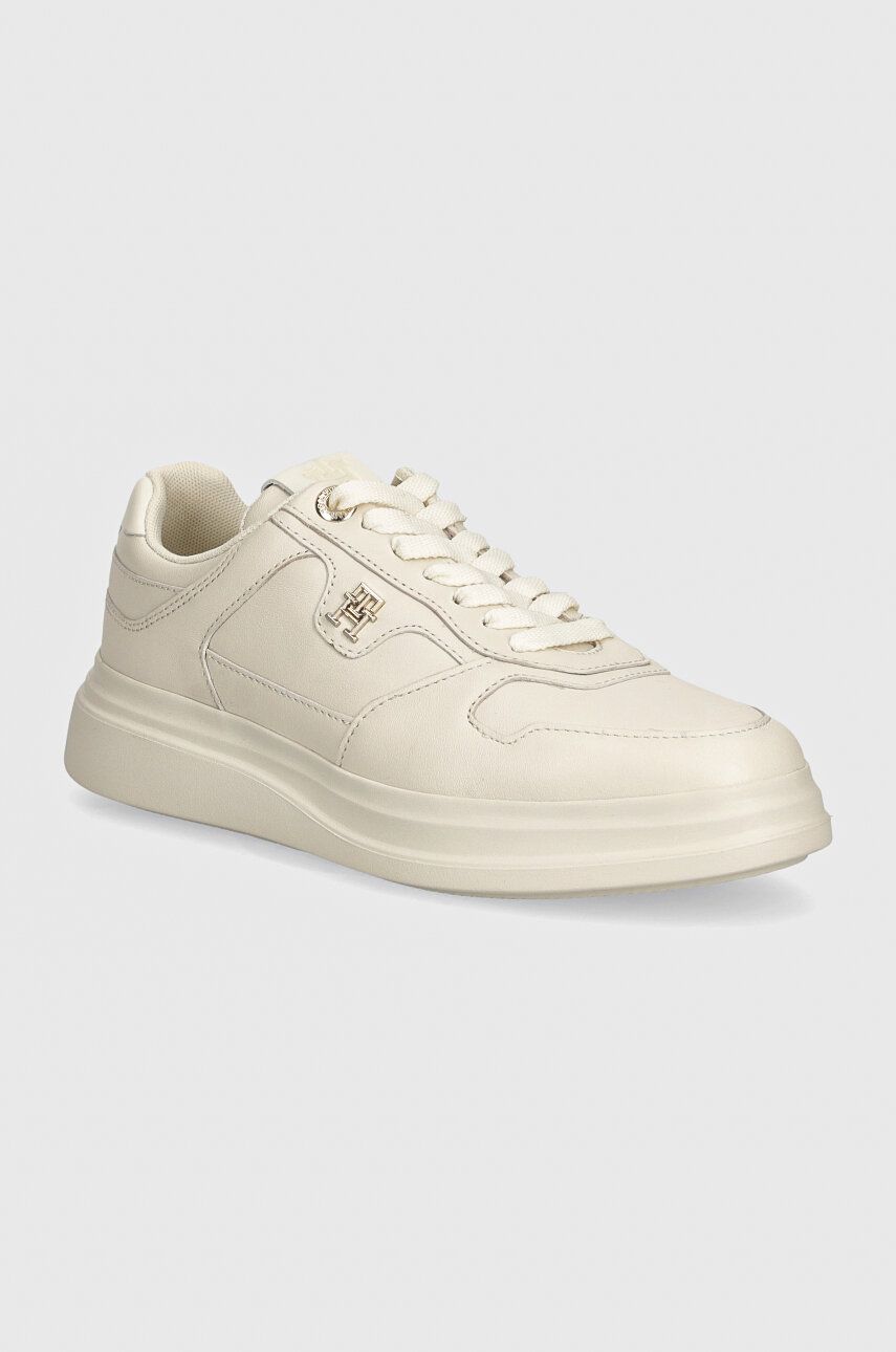 

Кожаные кроссовки Tommy Hilfiger LUX POINTY COURT SNEAKER, бежевый