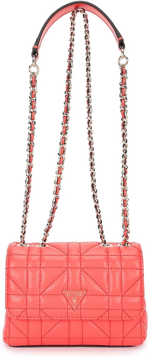 

Женская сумка-трансформер GUESS Edita Mini с клапаном через плечо, Coral Red
