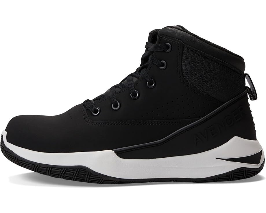 Мужские рабочие ботинки Avenger Reaction Mid Black с защитным носком и нанофибровым покрытием, модель UWU344 — фото 2