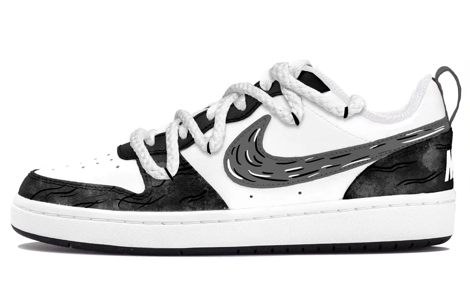 Кроссовки для скейтбординга Nike Court Borough Low Kids Black