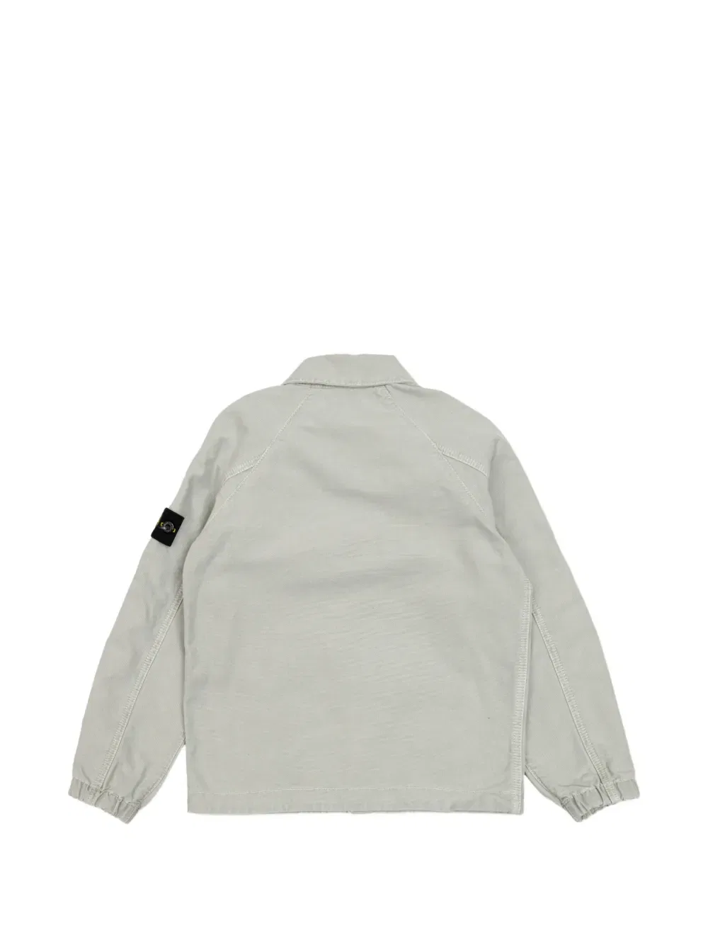 Куртка с нашивкой в виде пуговицы и логотипа Stone Island Junior, серый — фото 2