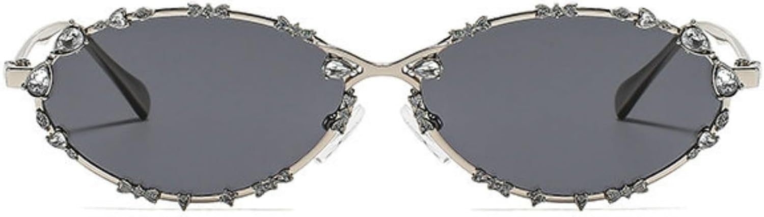 

Солнцезащитные очки Willochra овальной формы со стразами для женщин в стиле 90-х, блестящие, в стиле хиппи-диско, маленькие, модные, цвета шампанского, с защитой от ультрафиолета UV400, C1