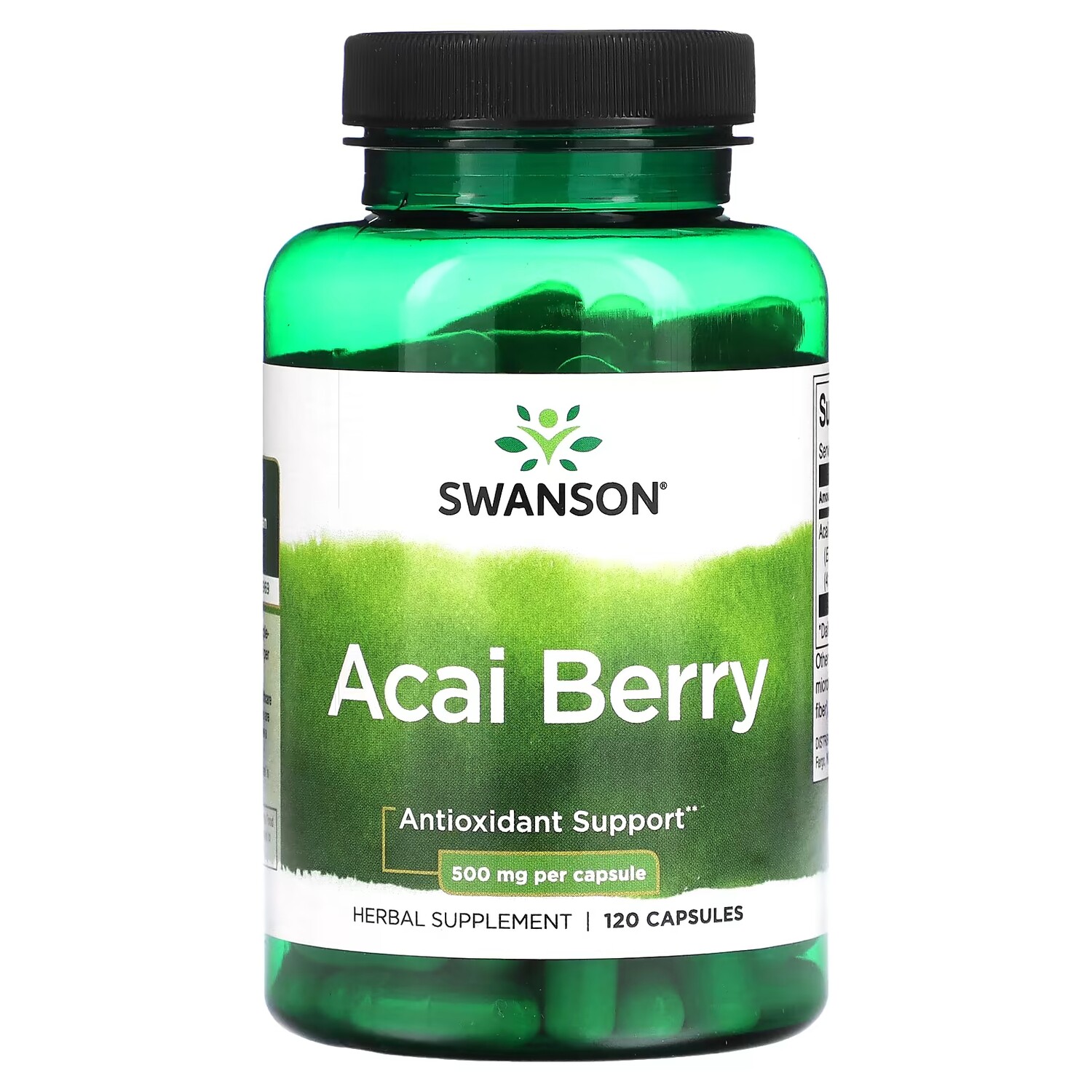 

Растительная добавка Swanson Acai Berry 500 мг, 120 капсул