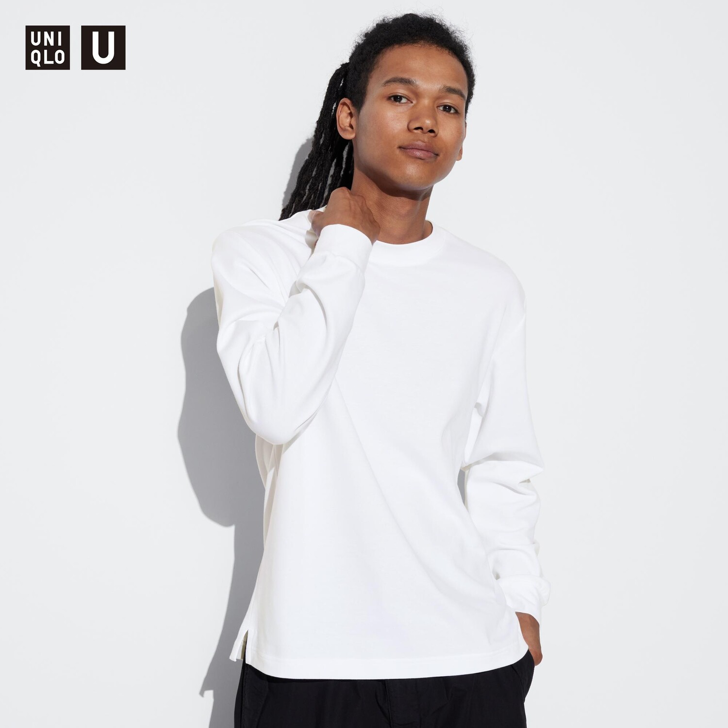 

Футболка хлопковая Uniqlo AIRism с длинным рукавом, белый