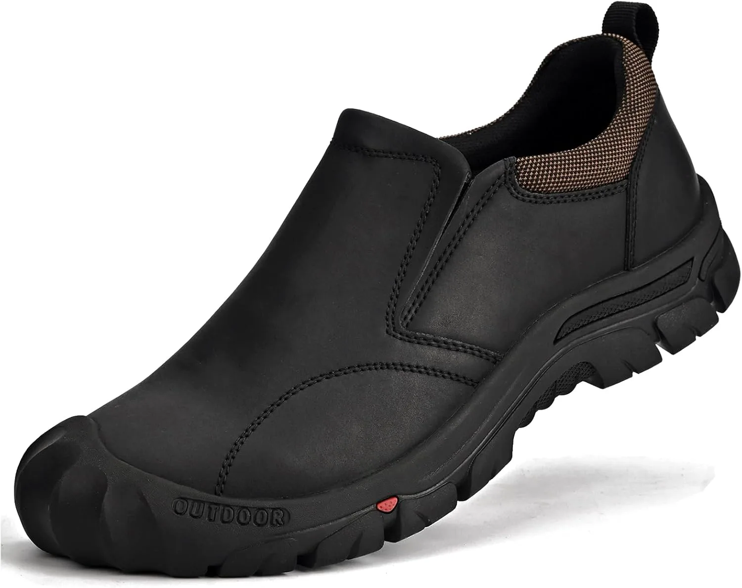 

Мужские водонепроницаемые слипоны UPIShi из кожи для походов, прогулок на улице и повседневной носки, черный