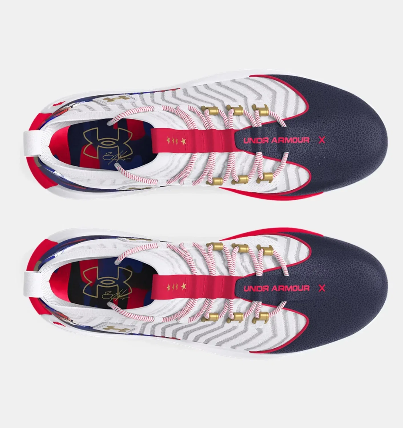 Мужские бейсбольные бутсы Under Armour Harper 9 Pro TPU USA 3027439-100 белого цвета DWA3861 — фото 4