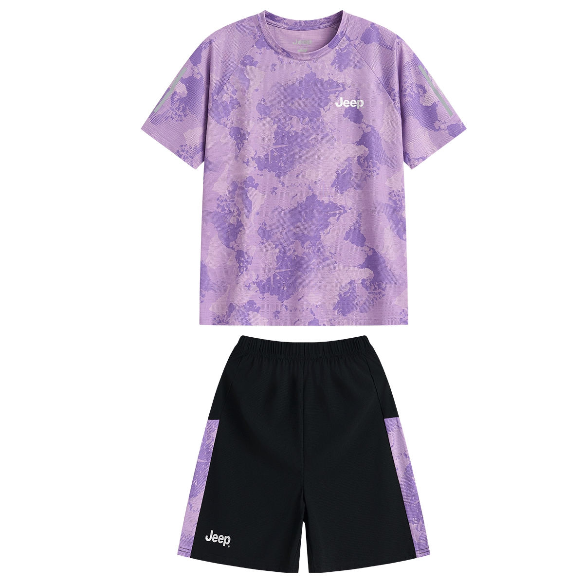 

Спортивный костюм Casual 2025 летний 2 Piece Set для подростков Jeep, фиолетовый