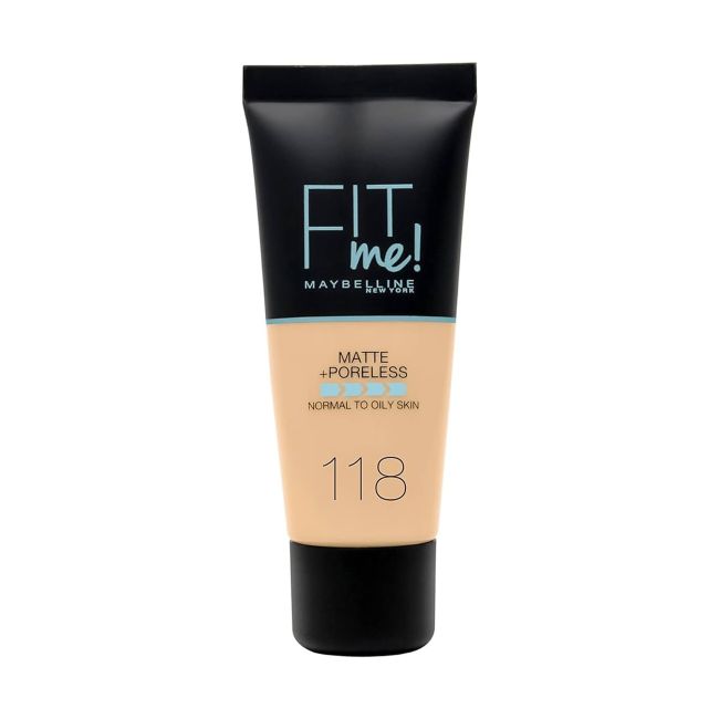 

Maybelline fit me матовая + тональная основа для сияния пор Maybelline New York, цвет 118 nude, 30 мл