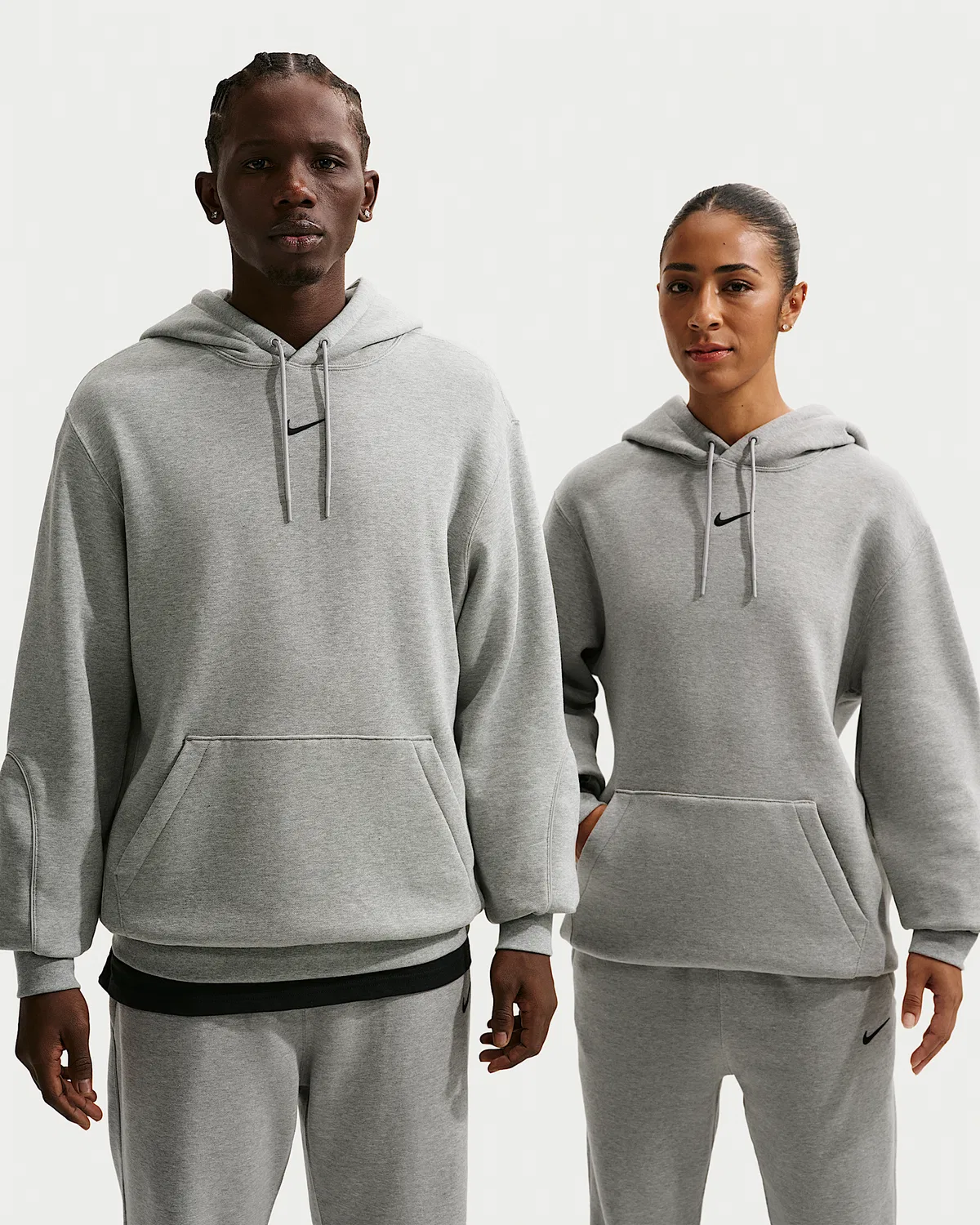 Флисовая худи CS Hoodie 2 NOCTA, Dark Grey Heather/Matte Silver/Black