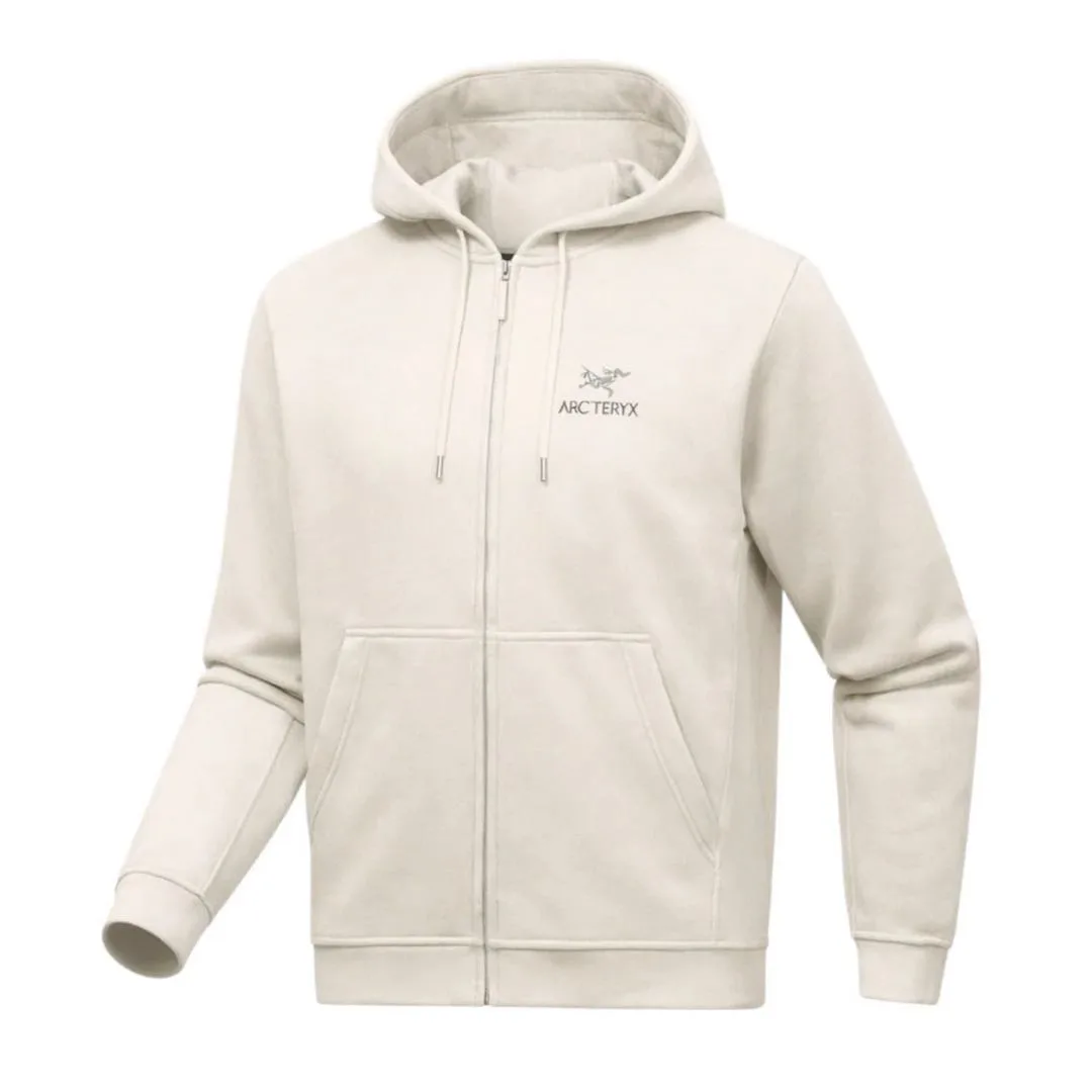 Худи с логотипом на молнии Arcteryx, Driftwood White/Sea Salt