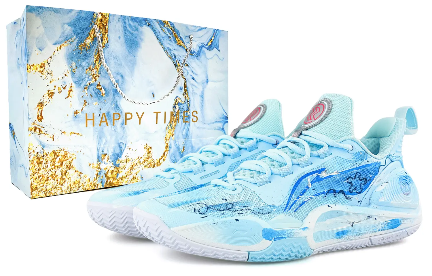 

Speed 8 амортизация нескользящие износостойкие низкие баскетбольные кроссовки мужские LINING, синий