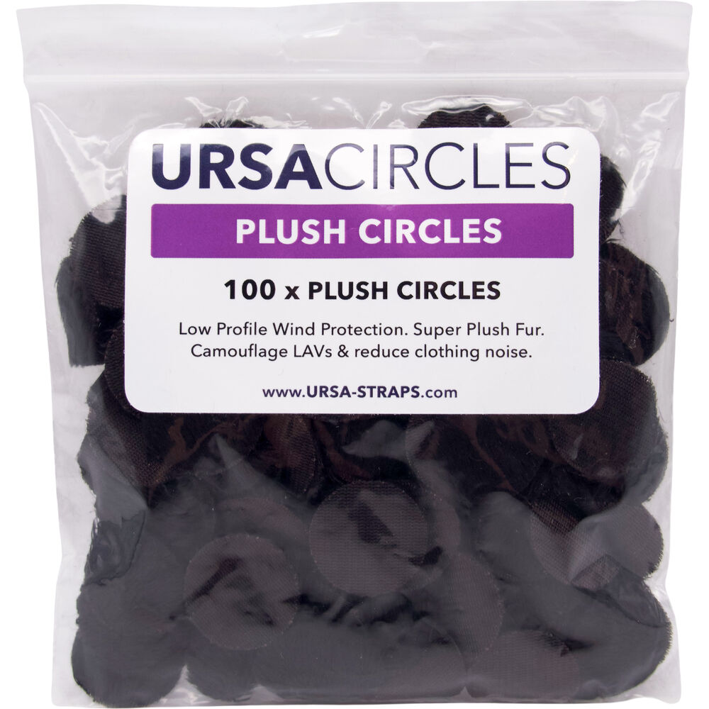 

Remote Audio URSA Plush Circles (100-Pack, Black) URS PC100BLK