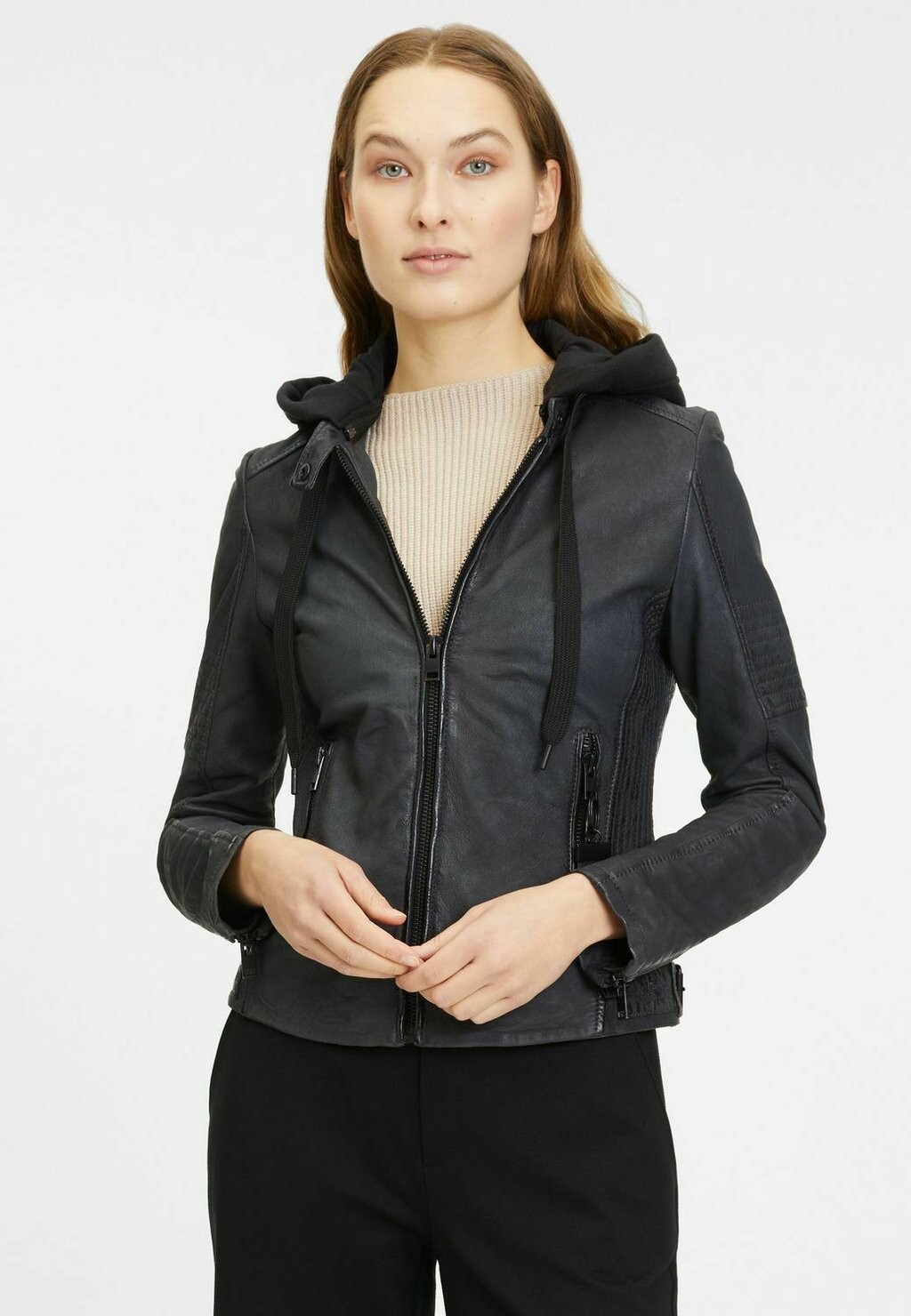 

Кожаная куртка GWJADYN SF Gipsy, цвет grey