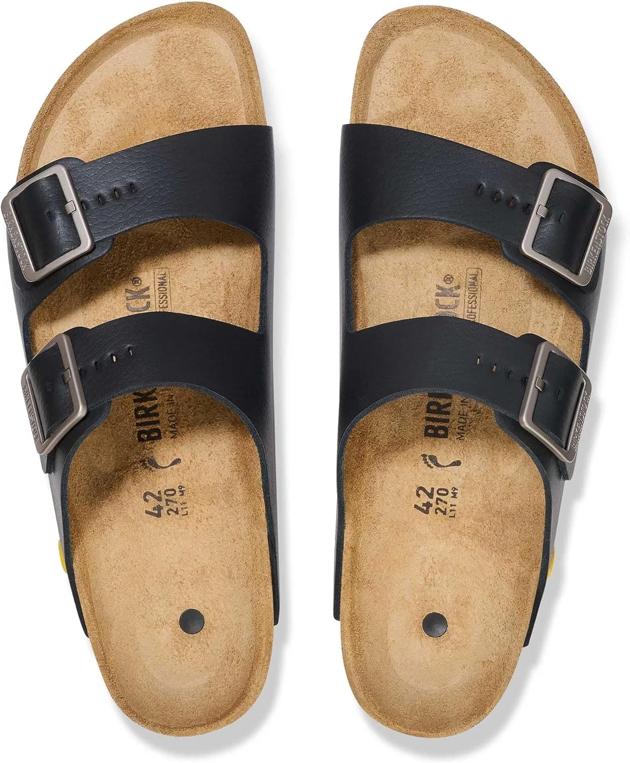 Сандалии Birkenstock Arizona Pro ESD для мужчин и женщин с эргономичной стелькой, нескользящей подошвой и регулируемыми пряжками, антистатические, Black — фото 3