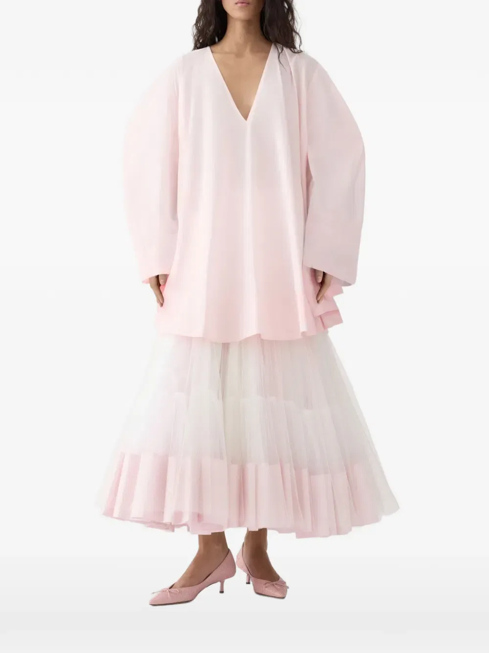 Рубашка с V-образным вырезом Jacquemus, розовый — фото 2