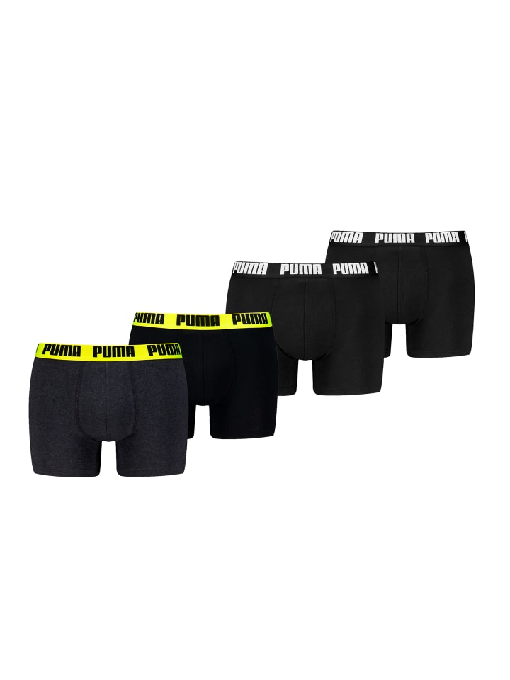 

Боксерские шорты PUMA MEN EVERYDAY BASIC BOXERS 2P желтого цвета