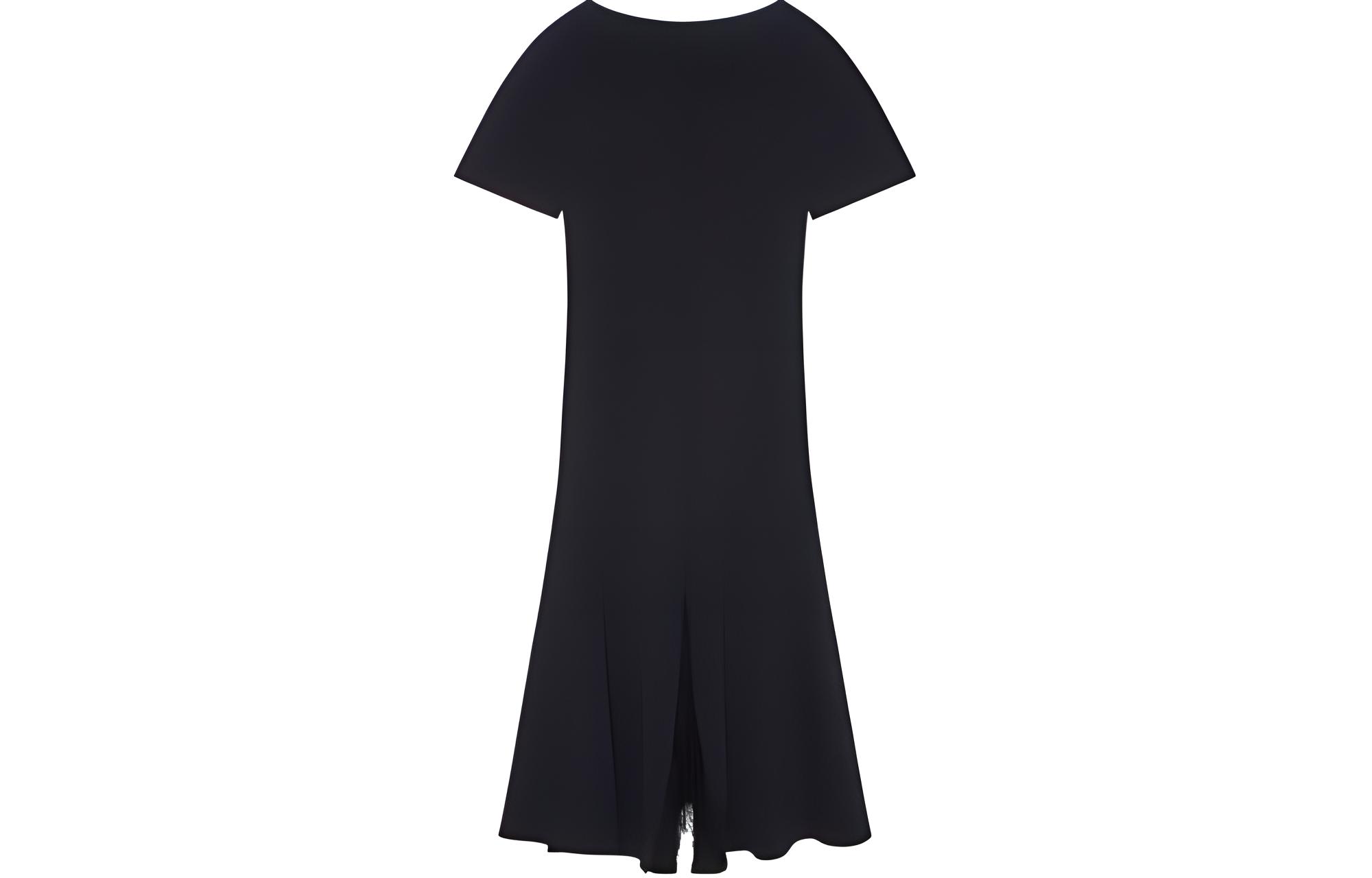 Givenchy Платье с короткими рукавами SS24, женское, черное