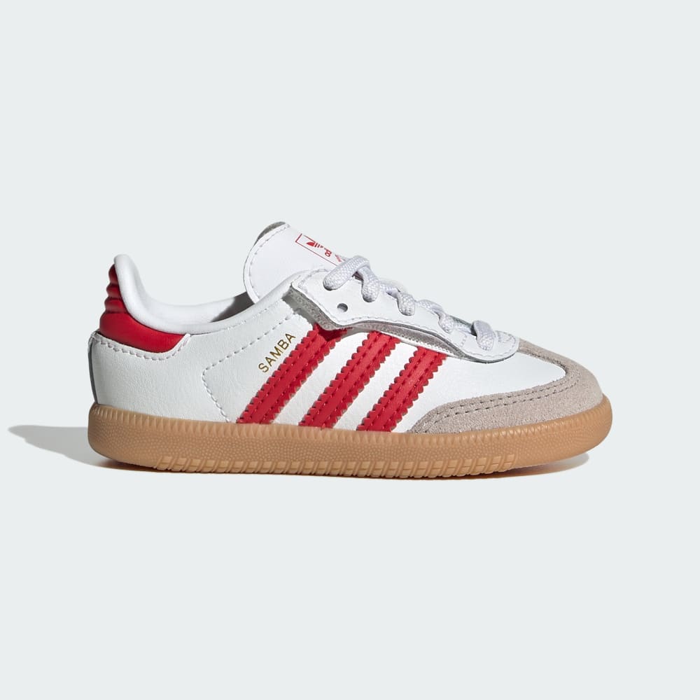 

Кроссовки Adidas Samba OG Comfort Closure Elastic Lace Shoes Kids, цвет Cloud White/Better Scarlet/Gum