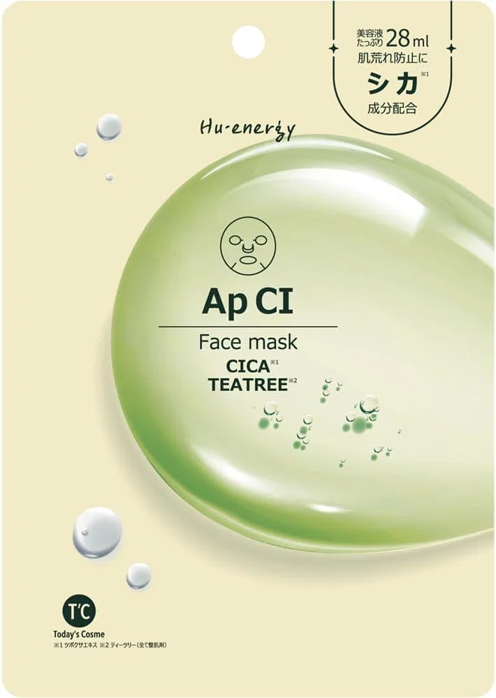 Сыворотка Today'S Cosme — Ампульная Hu・Energy Ampoule Face Mask [CI Deer Tea Tree] Sheet Mask, 28 мл