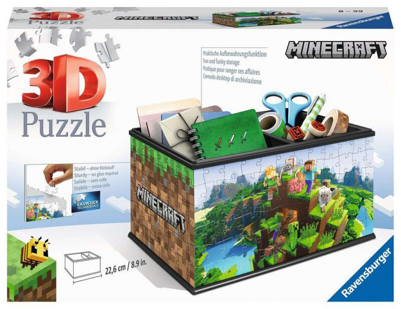 

Ravensburger, 3D пазл, коробка Майнкрафт, 216 шт.