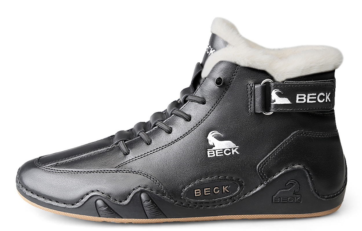 

BECK Утепленные нескользящие полувысокие повседневные ботинки унисекс черные, цвет Black (Fleece-Lined)