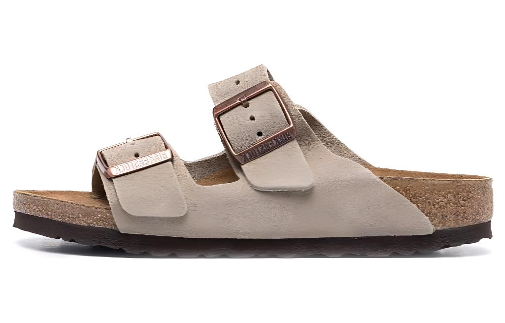 Сандалии Arizona Soft Footbed из замши Birkenstock, Light Brown
