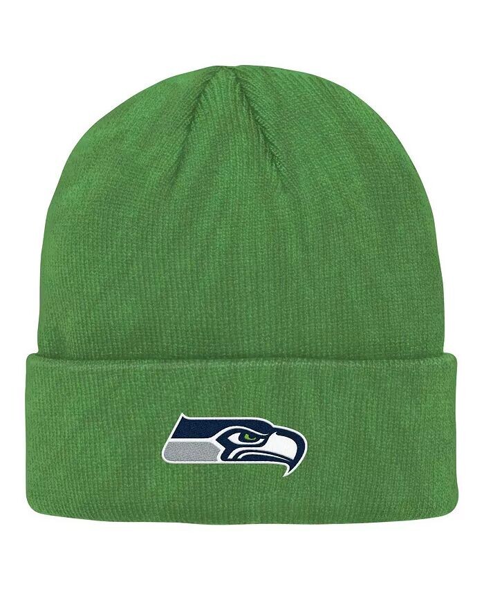 

Шапка-манжета с неоновой зеленой отделкой Seattle Seahawks для больших мальчиков и девочек Outerstuff
