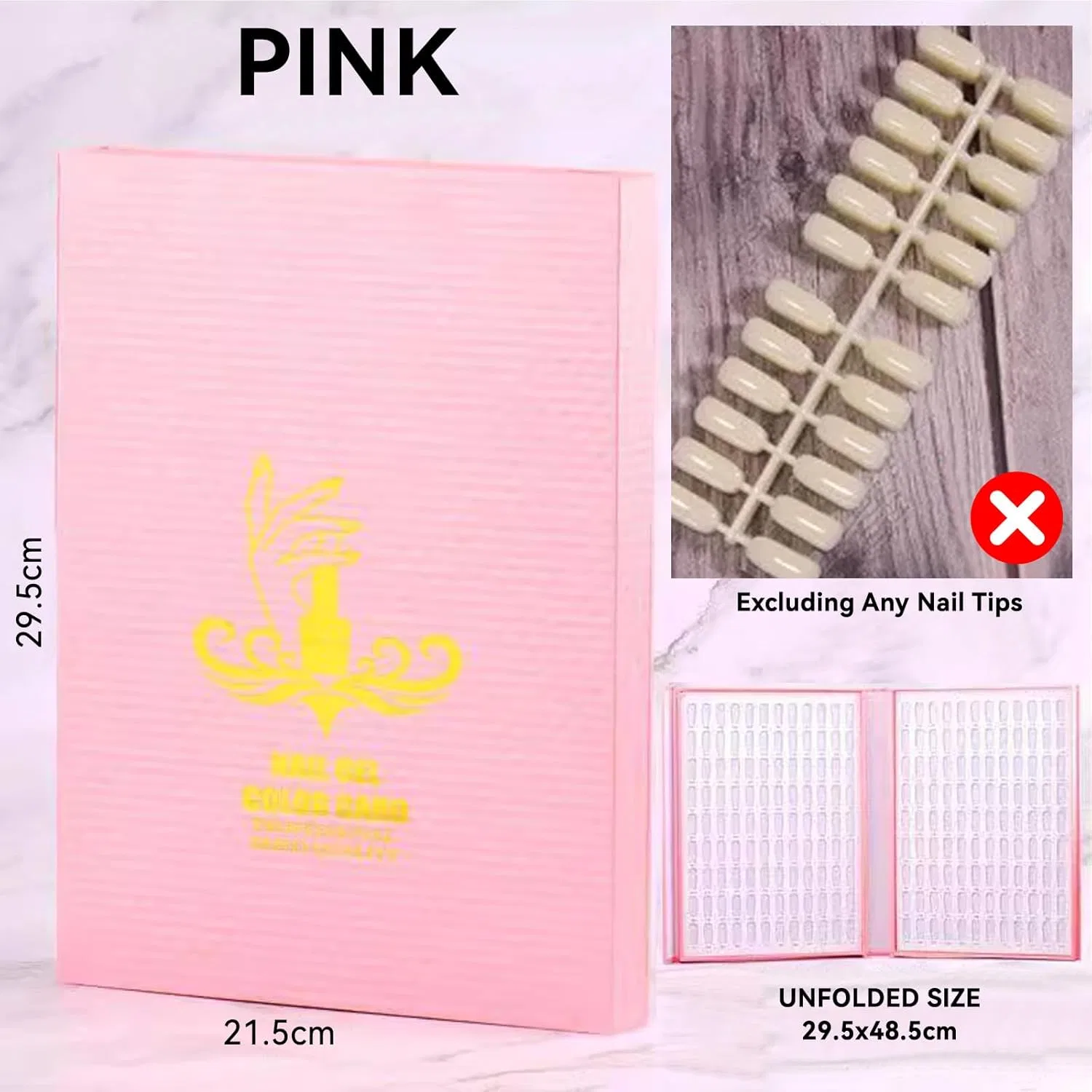 Книга-дисплей для лаков для ногтей на 216 цветов Tomotato, Pink — фото 2